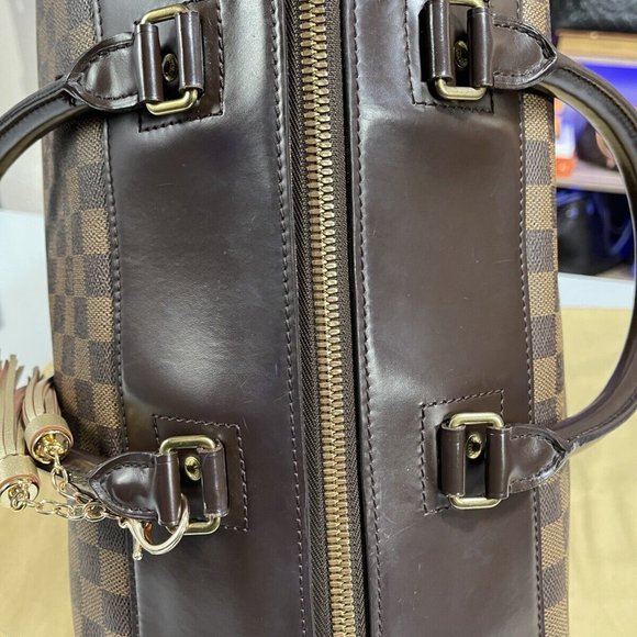 LOUIS VUITTON France 15" Damier Travel Compact Duffle Carryall Cabin Size Bag - Picture 5 of 12